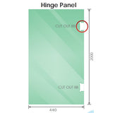 Shower Heads & Screens: 110cm Frameless Wall-to-Wall Shower Screen with Gunmetal Wall F-Brackets, Brass Hinges & Round Knob Handle