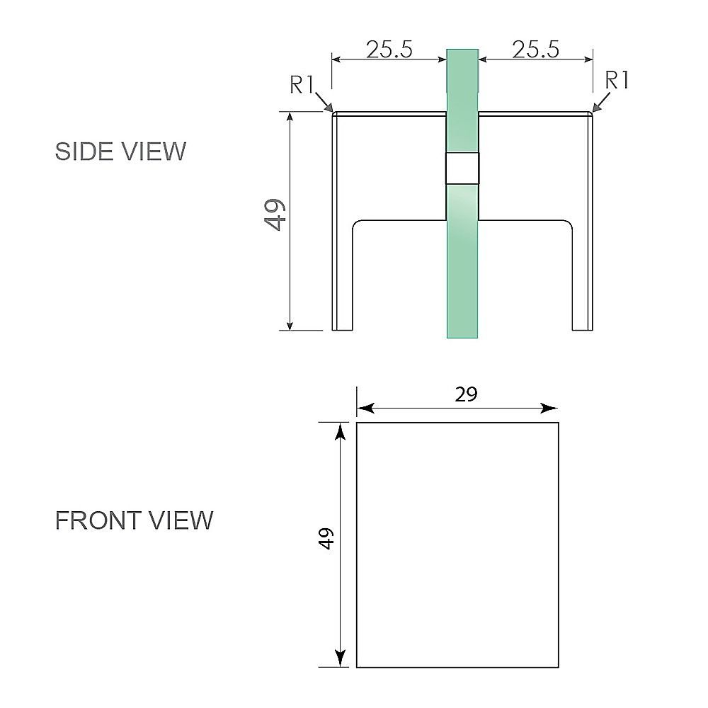 Shower Heads & Screens: 100cm Frameless Wall-to-Wall Shower Screen with Gunmetal Wall & Floor U Brackets, Brass Hinges & Square Double Pull Handle