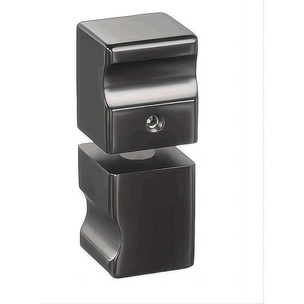 Shower Heads & Screens: 120cm Wall to Wall Frameless Shower Screen  Gunmetal Wall Channel, SS Hinges & Square Knob Handle
