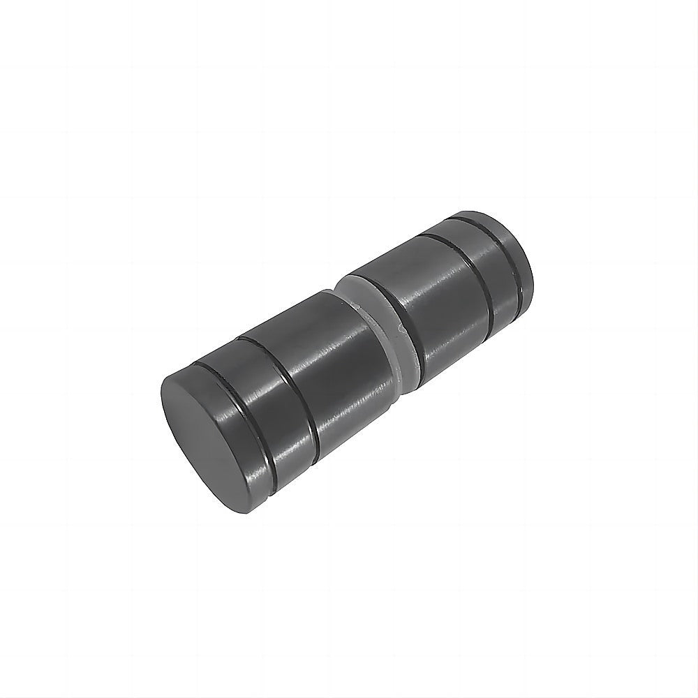 Shower Heads & Screens: 90cm Wall to Wall Frameless Shower Screen  Gunmetal Wall & Floor Channel, SS Hinges & Round Knob Handle