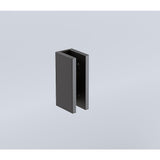 Shower Heads & Screens: 110x110cm Corner Frameless Shower Screen with Black Wall U-Brackets and SS Hinges, Square Knob Handle
