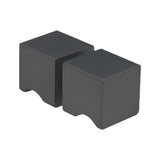 Shower Heads & Screens: 110x110cm Corner Frameless Shower Screen with Black Wall U-Brackets and SS Hinges, Square Knob Handle