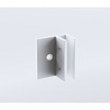 Shower Heads & Screens: 110x100cm Corner Frameless Shower Screen with White Wall F-Brackets and SS Hinges, Round Knob Handle