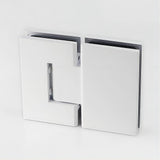 Shower Heads & Screens: 110x100cm Corner Frameless Shower Screen with White Wall F-Brackets and SS Hinges, Round Knob Handle