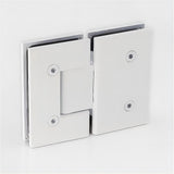 Shower Heads & Screens: 110x100cm Corner Frameless Shower Screen with White Wall F-Brackets and SS Hinges, Round Knob Handle