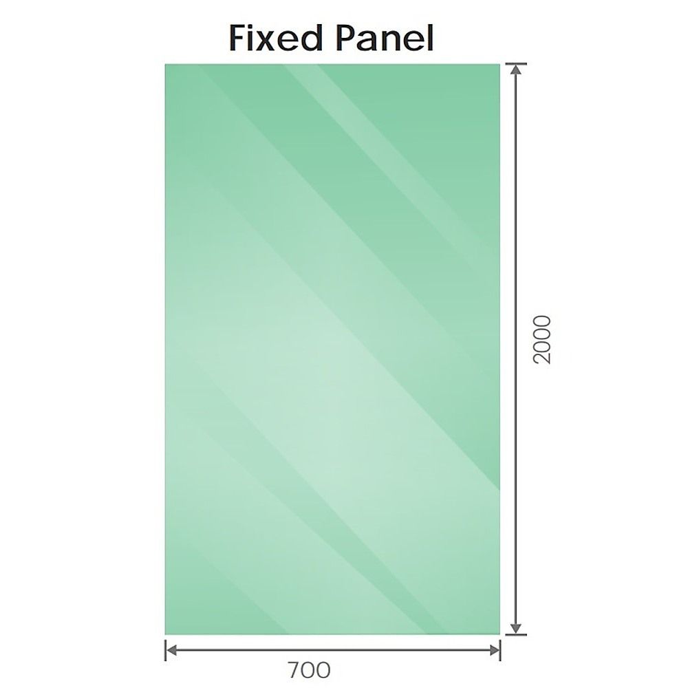 90x70cm Corner Frameless Shower Screen with Gold Brackets and SS Hinges, Square Double Pull Handle