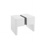 Shower Heads & Screens: 120x100cm Corner Frameless Shower Screen with White Wall F-Brackets and SS Hinges, Square Double Pull Handle