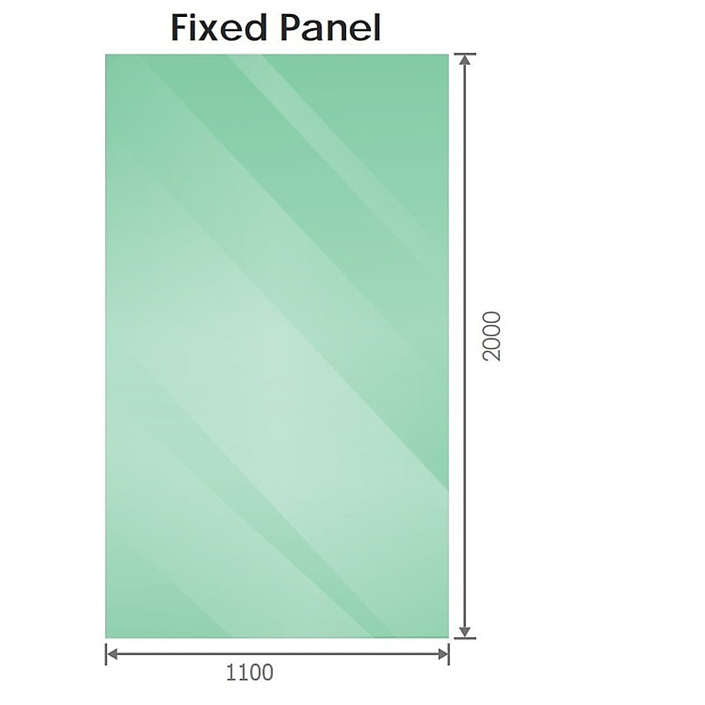Shower Heads & Screens: 120x110cm Corner Frameless Shower Screen with Gunmetal Wall U-Brackets and SS Hinges, Square Double Pull Handle