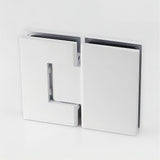110x70cm Corner Frameless Shower Screen with White Brackets and Brass Hinges, Round Knob Handle