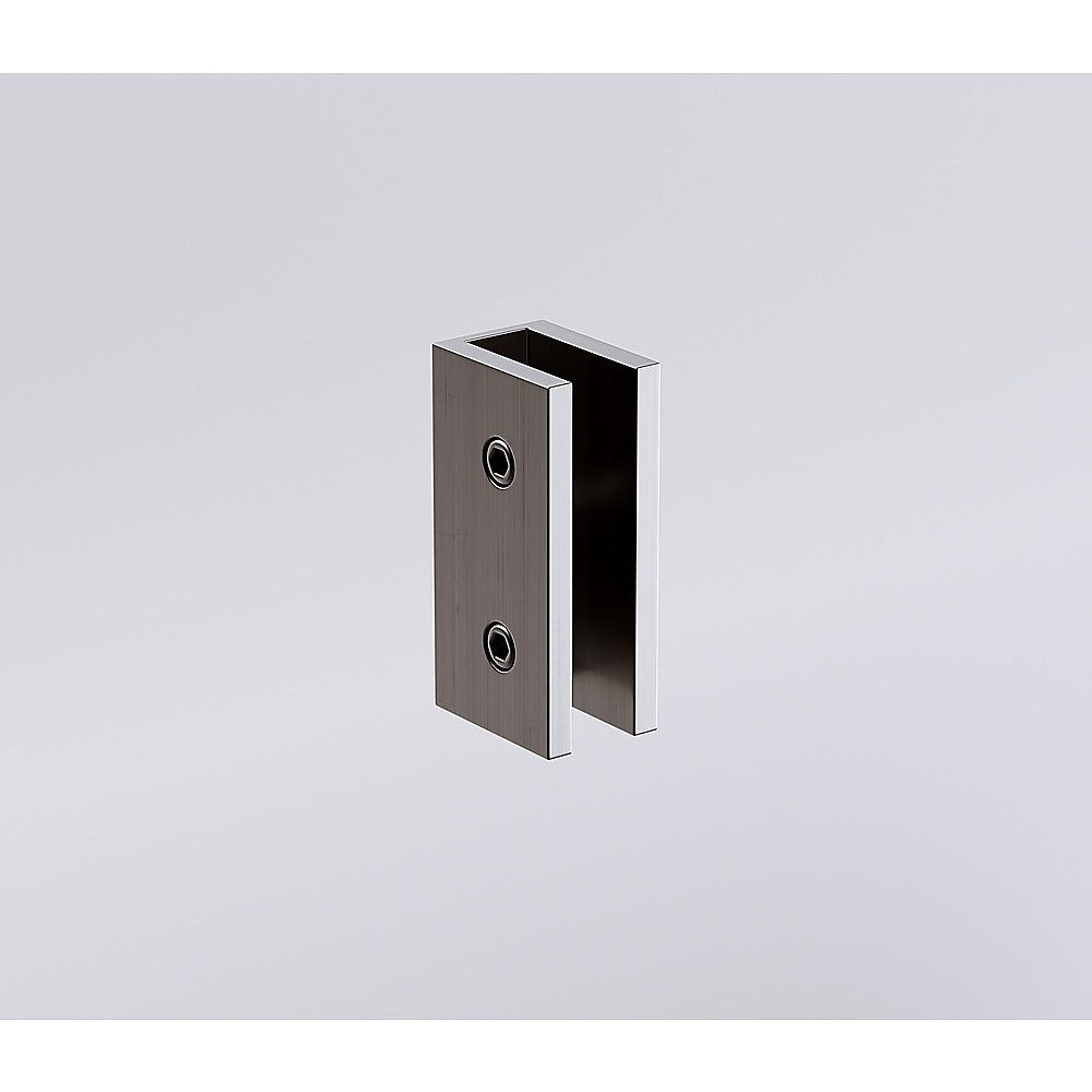 Shower Heads & Screens: 110x100cm Corner Frameless Shower Screen with Gunmetal Wall & Floor U Brackets and Brass Hinges, Round Knob Handle