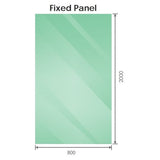 Shower Heads & Screens: 90x80cm Corner Frameless Shower Screen  Nickel Wall Channel with Brass Hinges & Square Knob Handle