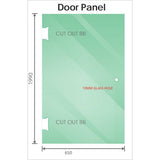 Shower Heads & Screens: 90x80cm Corner Frameless Shower Screen  Nickel Wall Channel with Brass Hinges & Square Knob Handle