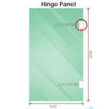 Shower Heads & Screens: 90x80cm Corner Frameless Shower Screen  Nickel Wall Channel with Brass Hinges & Square Knob Handle