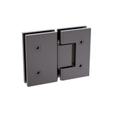 Shower Heads & Screens: 110x80cm Corner Frameless Shower Screen  Gunmetal Wall & Floor Channel with Brass Hinges & Round Knob Handle