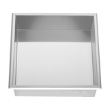 336 x 336 x 101mm Shower Niche Single Shelf Organizer No Tile Needed in Stainless Steel Finish