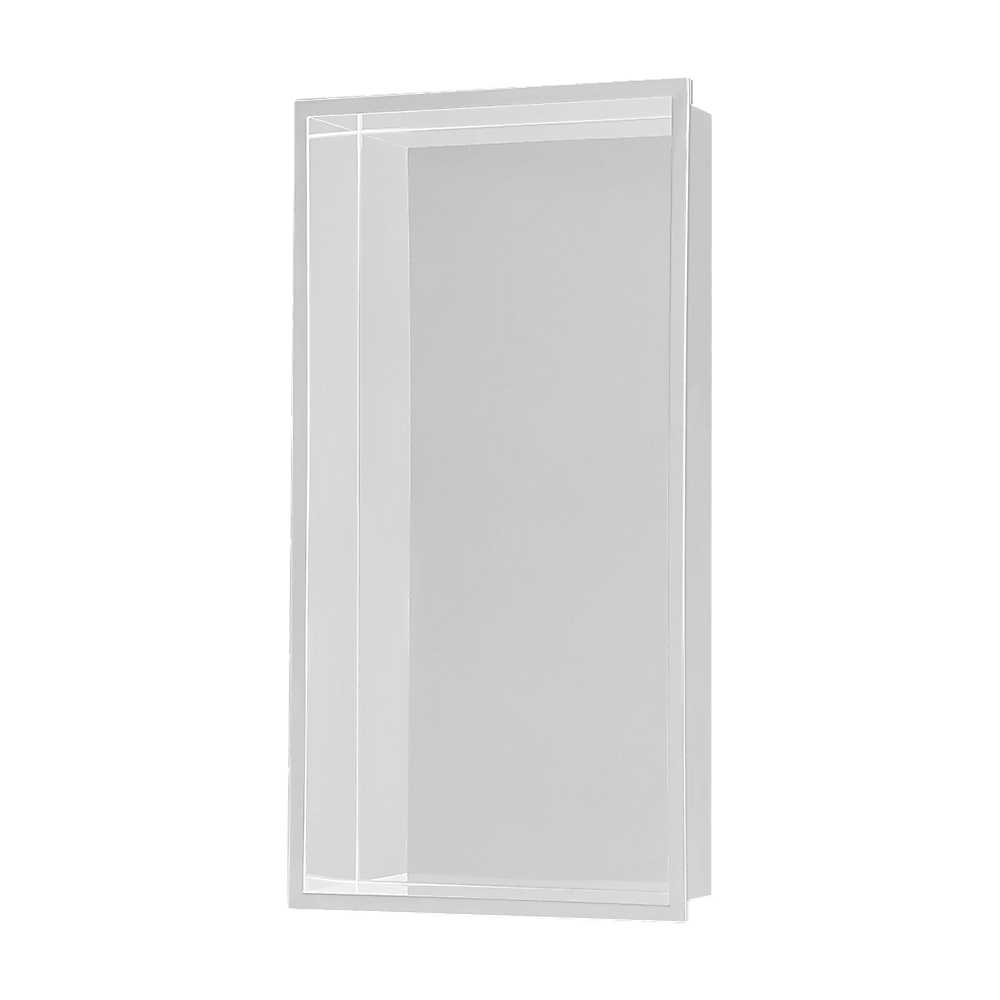 Kitchen & Bathroom DIY: 641 x 336 x 101mm Shower Niche Single Shelf Organizer No Tile Needed in White