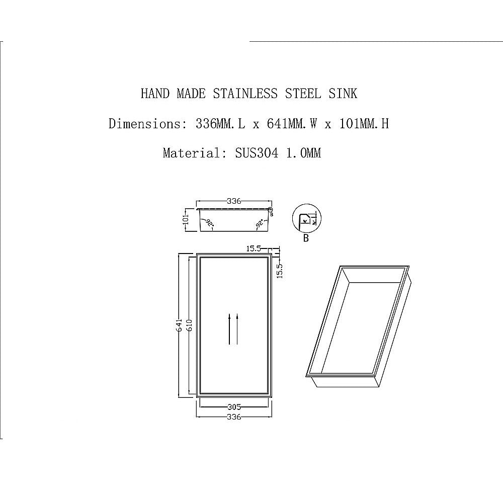 Kitchen & Bathroom DIY: 641 x 336 x 101mm Shower Niche Single Shelf Organizer No Tile Needed in White