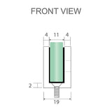 100x100cm Double Door Corner Shower Screen with Nickel Brackets and SS Hinges, Square double pull Handle