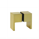 110x110cm Double Door Corner Shower Screen with Gold Brackets and SS Hinges, Square double pull Handle