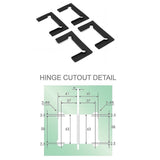 Shower Heads & Screens: 90x110cm Double Door Corner Shower Screen  Black Wall F-Brackets, SS Hinges & Square knob Handle