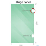 90x110cm Double Door Corner Shower Screen – Gold F-Brackets, SS Hinges & Square Knob Handle