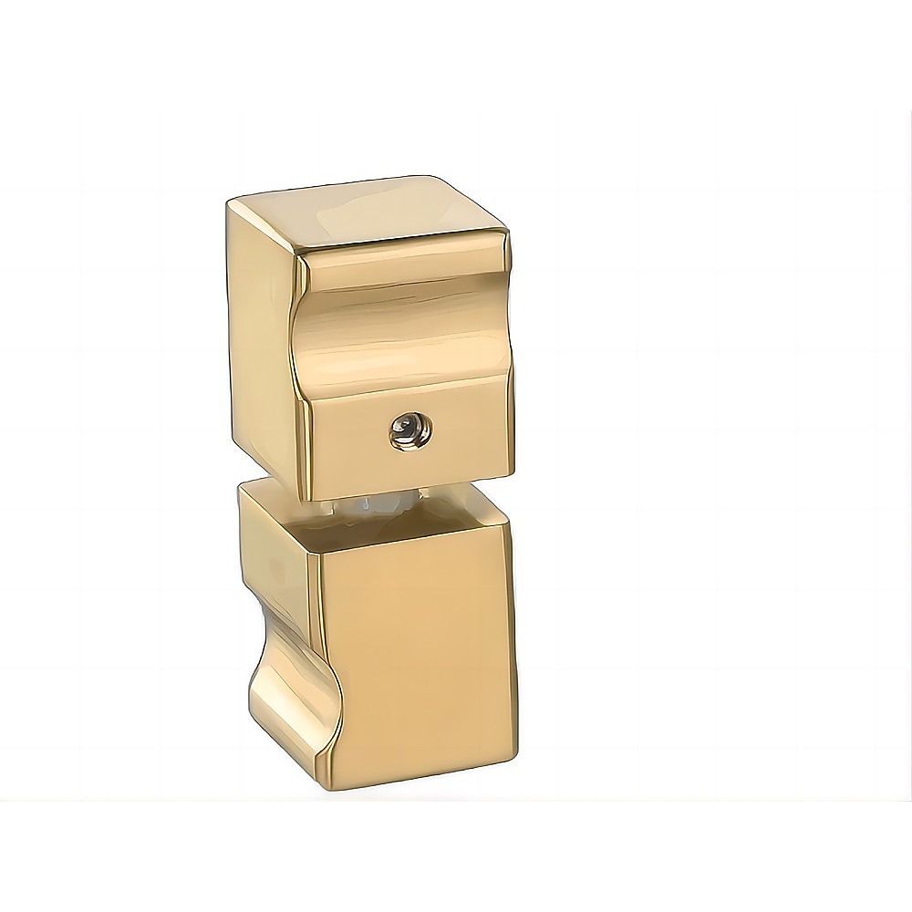 90x110cm Double Door Corner Shower Screen – Gold F-Brackets, SS Hinges & Square Knob Handle