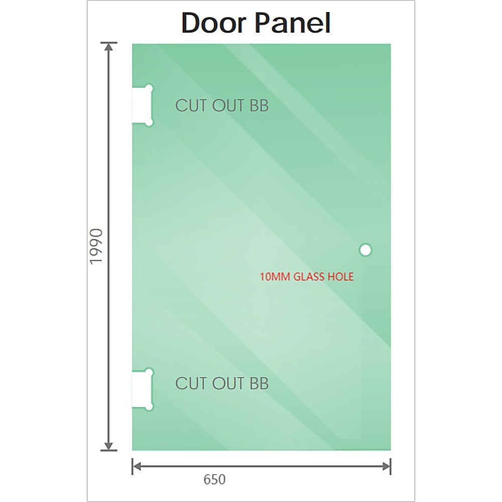 Shower Heads & Screens: 90x110cm Double Door Corner Shower Screen  Black Wall F-Brackets, SS Hinges & Round Knob Handle