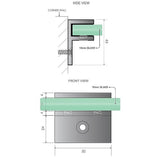 Shower Heads & Screens: 100x110cm Double Door Corner Shower Screen  Black Wall F-Brackets, SS Hinges & Square knob Handle