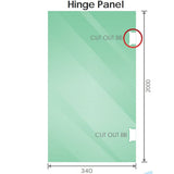 100x110cm Double Door Corner Shower Screen – Nickel F-Brackets, SS Hinges & Square Knob Handle