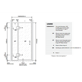 100x110cm Double Door Corner Shower Screen – Nickel F-Brackets, SS Hinges & Round Knob Handle