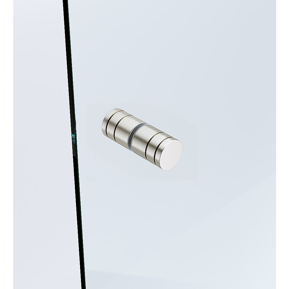 100x100cm Double Door Corner Shower Screen with Channels and SS Hinges - Nickel