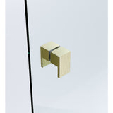 110x110cm Double Door Corner Shower Screen with Channels and SS Hinges - Gold