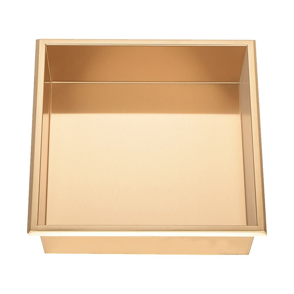 Kitchen & Bathroom DIY: 336 x 336 x 101mm Shower Niche Single Shelf Organizer No Tile Needed in Gold