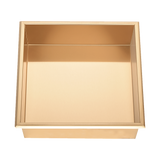 336 x 336 x 101mm Shower Niche Single Shelf Organizer No Tile Needed in Gold