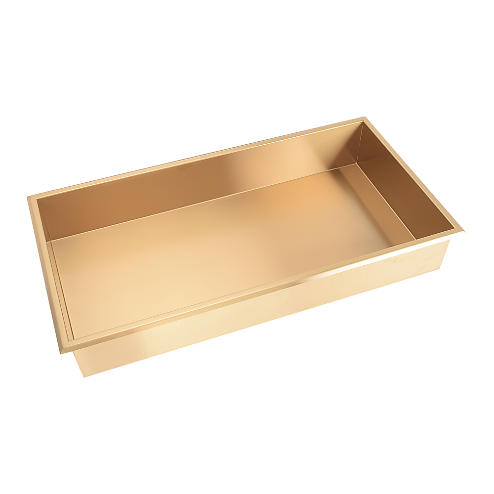 Kitchen & Bathroom DIY: 641 x 336 x 101mm Shower Niche Single Shelf Organizer No Tile Needed in Gold