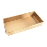 641 x 336 x 101mm Shower Niche Single Shelf Organizer No Tile Needed in Gold