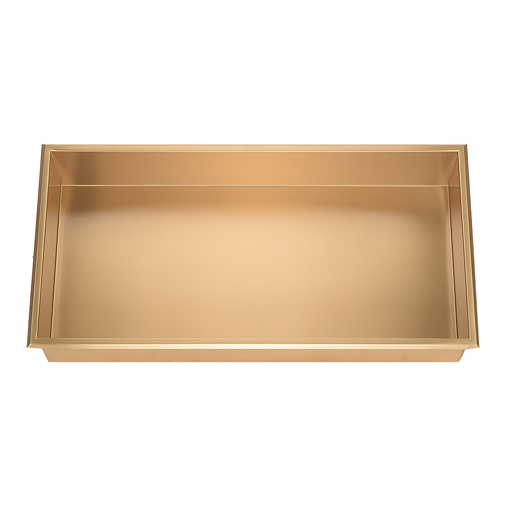 Kitchen & Bathroom DIY: 641 x 336 x 101mm Shower Niche Single Shelf Organizer No Tile Needed in Gold