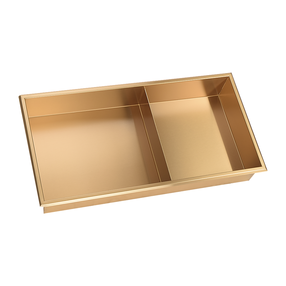 Kitchen & Bathroom DIY: 641 x 336 x 101mm Shower Niche Double Shelf Organizer No Tile Needed in Gold
