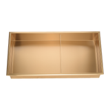 641 x 336 x 101mm Shower Niche Double Shelf Organizer No Tile Needed in Gold