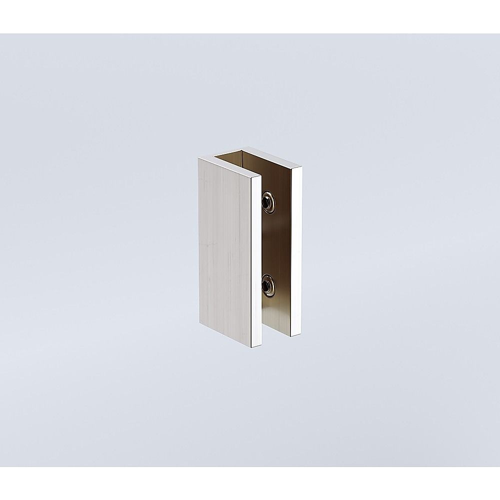 120x120cm Double Door Corner Shower Screen with Nickel Brackets and Brass Hinges, Square double pull Handle
