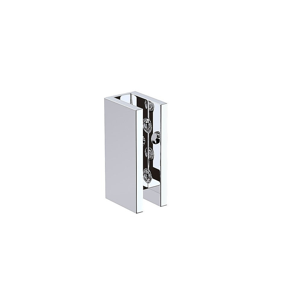 Shower Heads & Screens: 90x100cm Double Door Corner Shower Screen  Chrome Wall U-Brackets, Brass Hinges & Square knob Handle