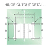 100x110cm Double Door Corner Shower Screen – Nickel F-Brackets, Brass Hinges & Square Double Pull Handle