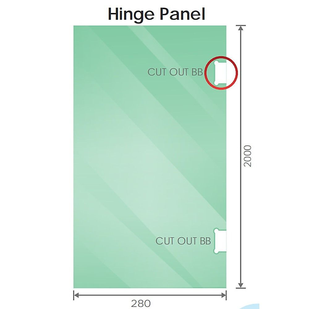 90x110cm Double Door Corner Shower Screen – Channels with Brass Hinges in Gold, Square Knob Handles