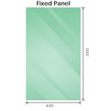 90cm Frameless Diamond Shower Screen with Nickel Brackets and SS Hinges, Round Knob Handle