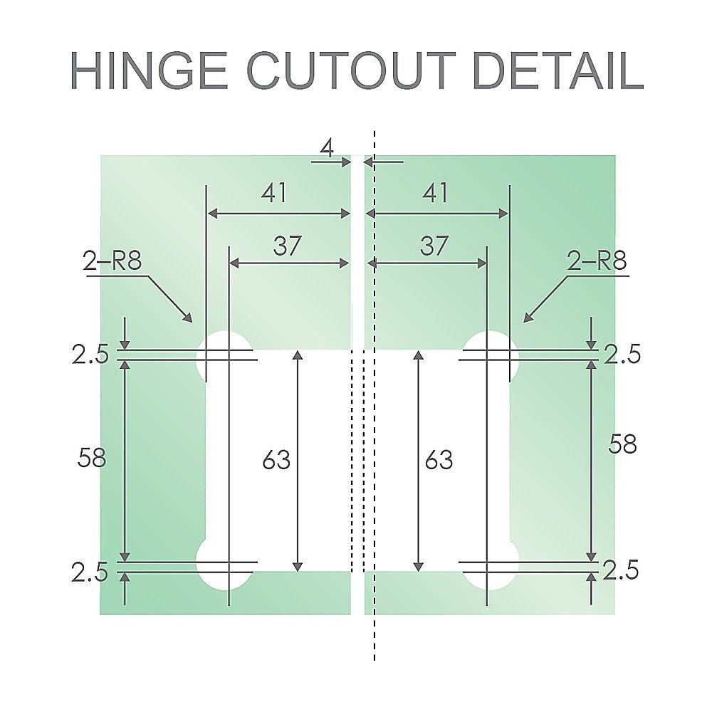 90cm Frameless Diamond Shower Screen – Nickel U-Brackets with SS Hinges & Round Knob Handle