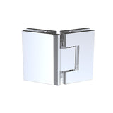 100cm Frameless Diamond Shower Screen with Chrome Brackets and SS Hinges, Square Knob Handle