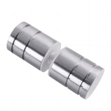 100cm Frameless Diamond Shower Screen with Nickel Brackets and SS Hinges, Round Knob Handle