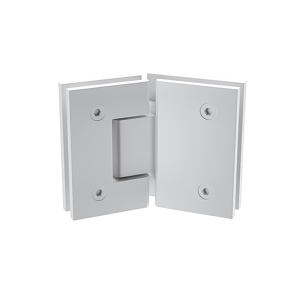 Shower Heads & Screens: 100cm Frameless Diamond Shower Screen  White U-Brackets with SS Hinges & Square Double Pull Handle