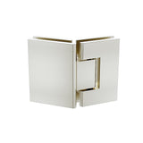 90cm Frameless Diamond Shower Screen with Nickel Brackets and Brass Hinges, Square Knob Handle