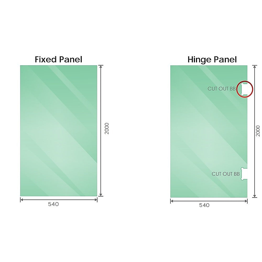 Shower Heads & Screens: 100cm Frameless Diamond Shower Screen  Black F-Brackets, Brass Hinges & Square Double Pull Handle
